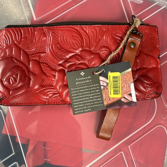 PATRICIA NASH Italian leather St Croce Leather Wristlet/Wallet-Tooled Florence - Picture 9 of 10